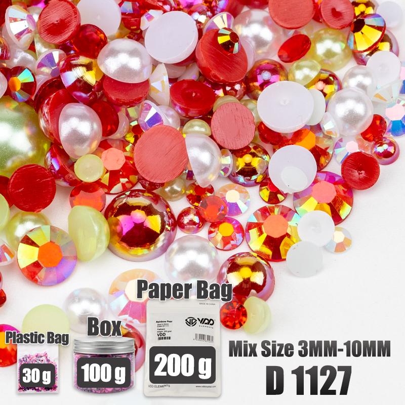 VDD 30/60/100/200 г Смешанный Размер ABS Полукруглые Жемчужины Плоская Основа Бусины Цветные Смоляные Стразы Поделки Маникюр DIY Декор