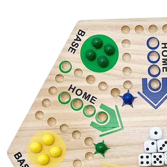 Двусторонняя летающая шахматная игра с мраморными кубиками для 4-6 игроков. Интерактивная летающая деревянная настольная игра для детей и взрослых. Развивающая игрушка.