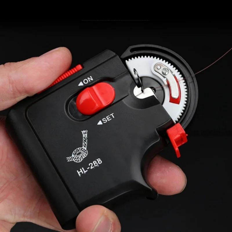 Automatic Fast Fishing Hook Line Winders Outdoor Portables Electric Battery Operated Hook Tiers Tying Tool Machine