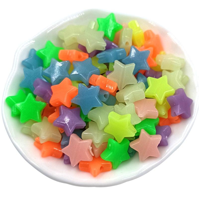 Товары для вечеринок Изготовление украшений своими руками для оптовой продажи Подвеска цвета конфет 50 шт. 11 мм Ожерелье Браслет Звезда Акриловые бусины