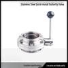 Manual Stainless Steel Hygienic Quick-Clamp Butterfly Valve
