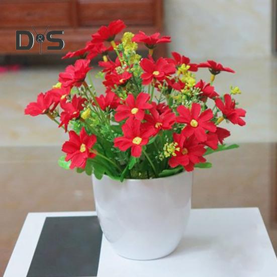 Искусственный цветок в горшке Декор для вечеринки Пластиковый DIY Искусственный цветок в горшке