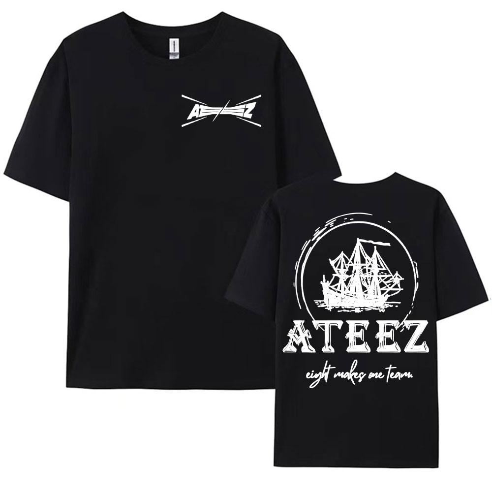 2025 Ateez World Tour Towards The Light Will To Power T Shirt Men Women Korean Fashion High Quality Casual 100 Cotton Tshirts