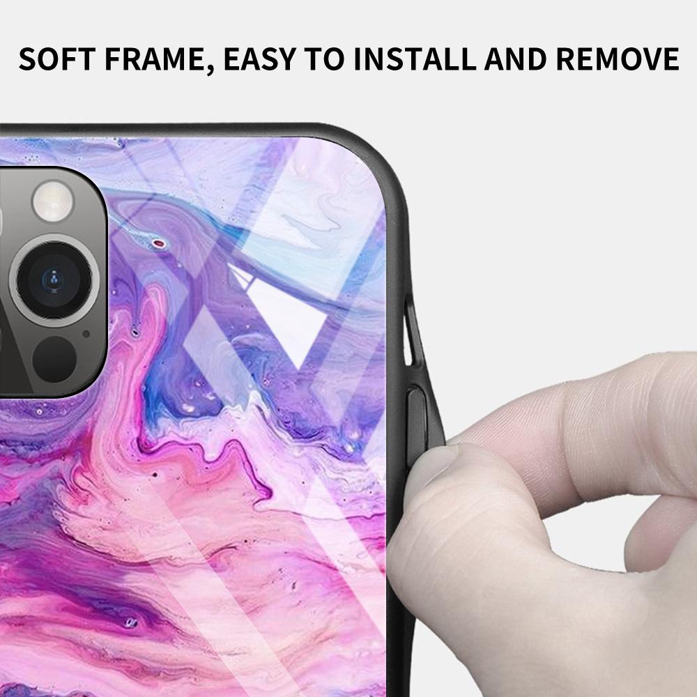 Чехол из закаленного стекла для Iphone 12 11 Pro Max 14 13 12 Mini Fundas X Xr Xs Max 8 7 6s Plus, чехол Fundas Colorfull Marble