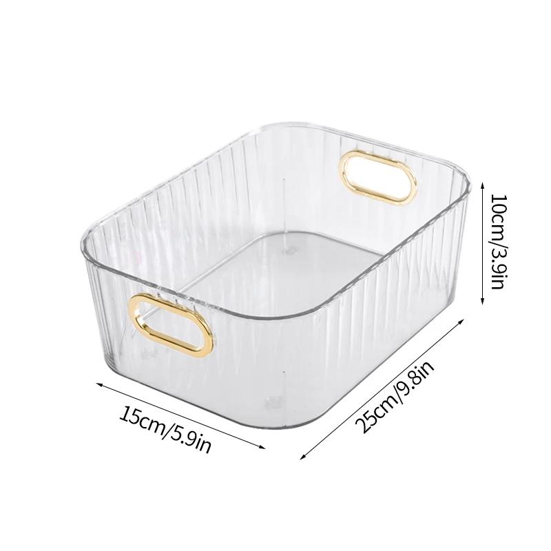 Прозрачный ящик для хранения косметики, прозрачный белый настольный органайзер для макияжа, роскошные аксессуары для ванной комнаты, акриловая полка для мелочей