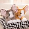 53CM Simulation Devon Rex Plush Toys Curly Hair Peluche Kitten Stuffed Doll Lifelike Lying Cat Doll Sofa Decoration Props