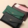 Ladies' Handbag, Solid Color Button-closing Wallet, Envelope-style Solid Color Wild Fashion Men's Wallet with Casual Style