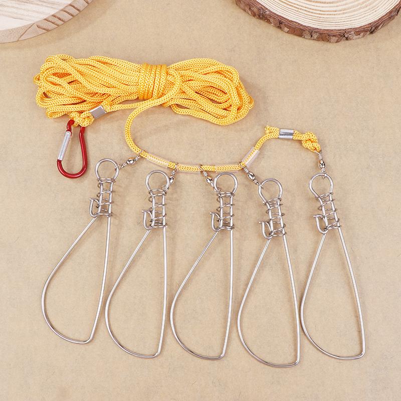 5M 5/10 Замок Нержавеющая сталь Рыболовный замок Пряжка Рыболовные застежки Цепь Стрингер С поплавком Замок для живой рыбы Ремень Рыболовные аксессуары