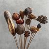 Zen Bouquet: Preserved Natural Cotton and Wheat Ear Flower Arrangement for Living Room Decor