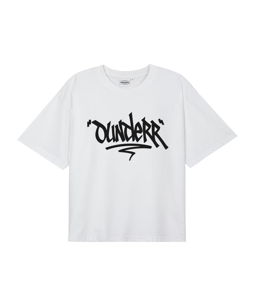 OUNDERR Signature Logo Oversized Short Sleeve T-Shirt (White)