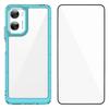 Чехол для телефона Motorola Moto G06 Power 4G / Motorola Moto G06 4G WANLONFENG Серия XC, ТПУ-акриловая крышка с закаленным стеклом (Большое отверстие для линзы)