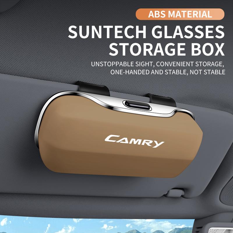 Car Eyewear Case Box Sunglasses Holder Sun Visor Storage Protective Frame Box Glasses Clip Portable For Toyota Camry