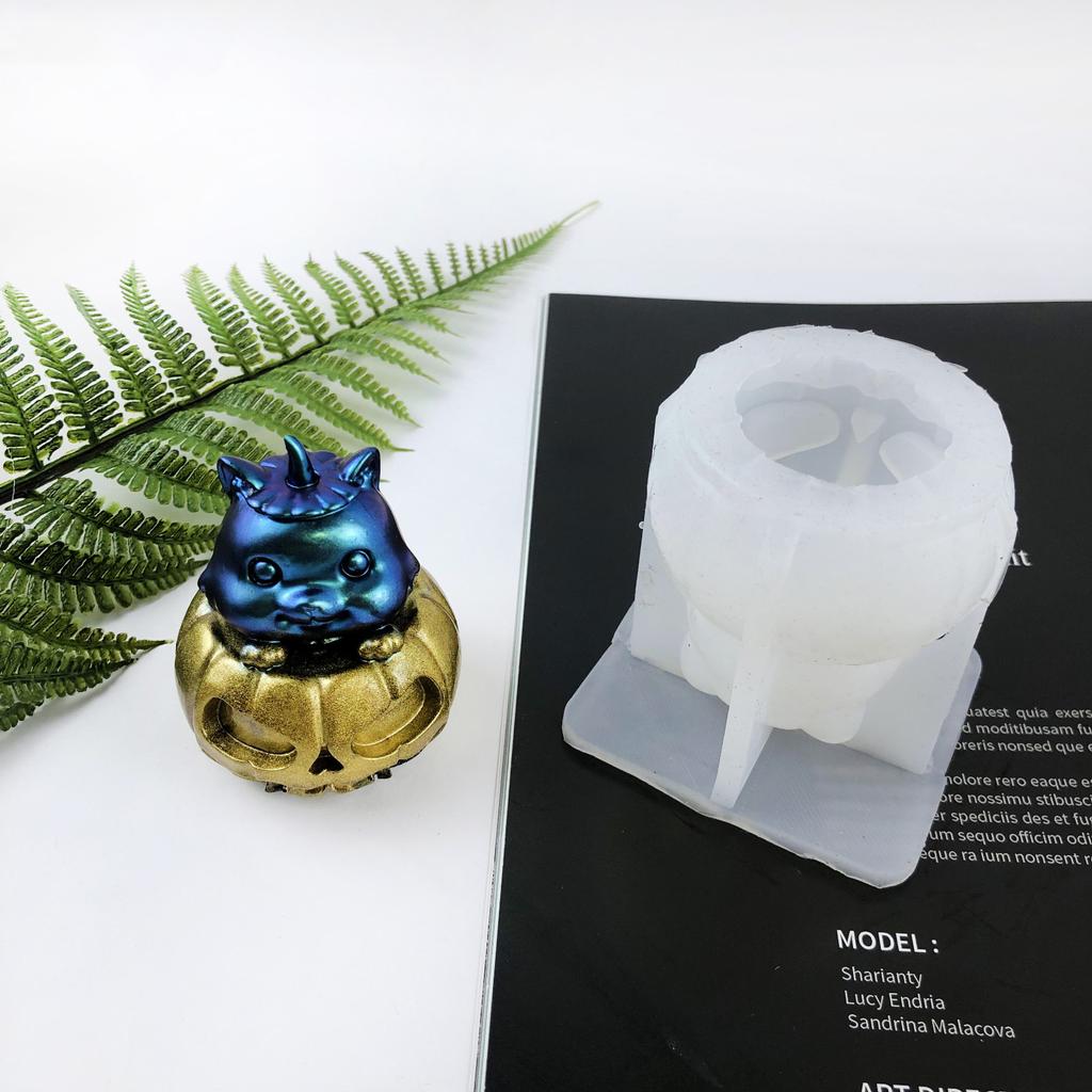 Хэллоуин кошка силиконовая форма для изготовления свечей пластырь мыло формы из эпоксидной смолы гипсовые украшения для шоколада DIY форма для выпечки