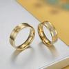 18K Stainless Steel Titanium Couple Rings: Trendy Unisex Jewelry
