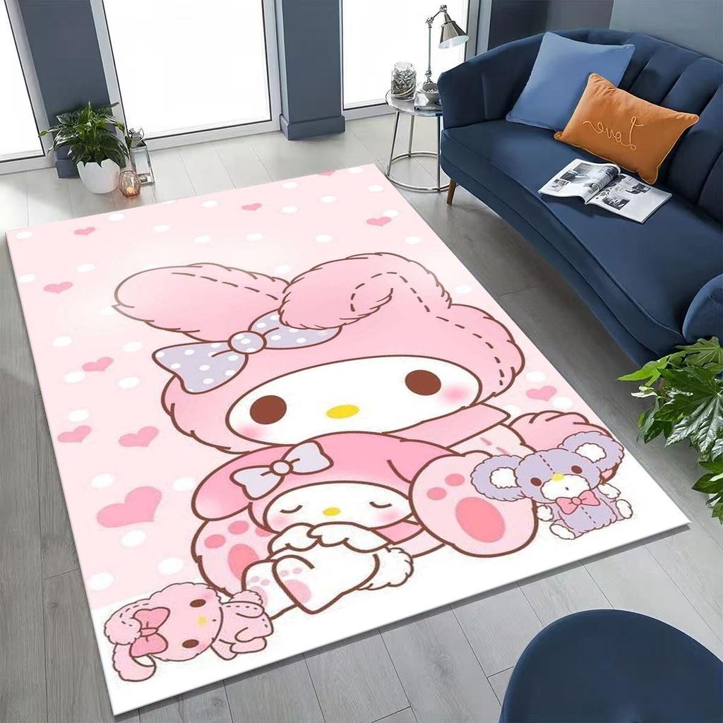 27 Style Cute My Melody Sanrio Rug for Bedroom Living Room Sofa Home Doormat Decor, Large Kids Play Non-slip Floor Mat Gift