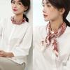 Small Square Scarf Letter Printed Silk Scarf Women's High Definition Thin Hair Tie Bags Tie Bags Commuting Career Accessories Neckerchiefs