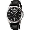 CASIO аналоговые кварцевые мужские наручные часы MTP-1381L-1AV черный зарубежная модель
