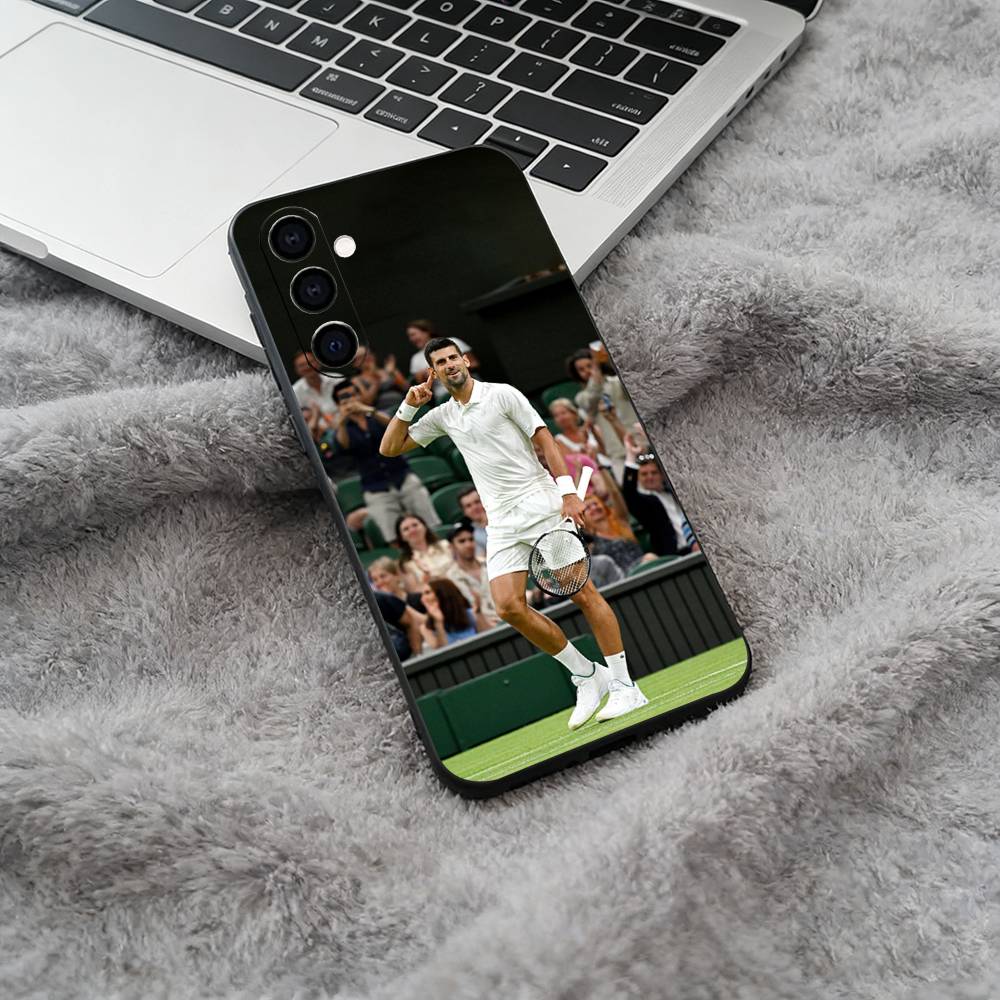 Novak Djokovic-Tennis Black Soft Silicone Phone Case for Samsung Galaxy A73, A71, A72, A70, A53, A52, A51