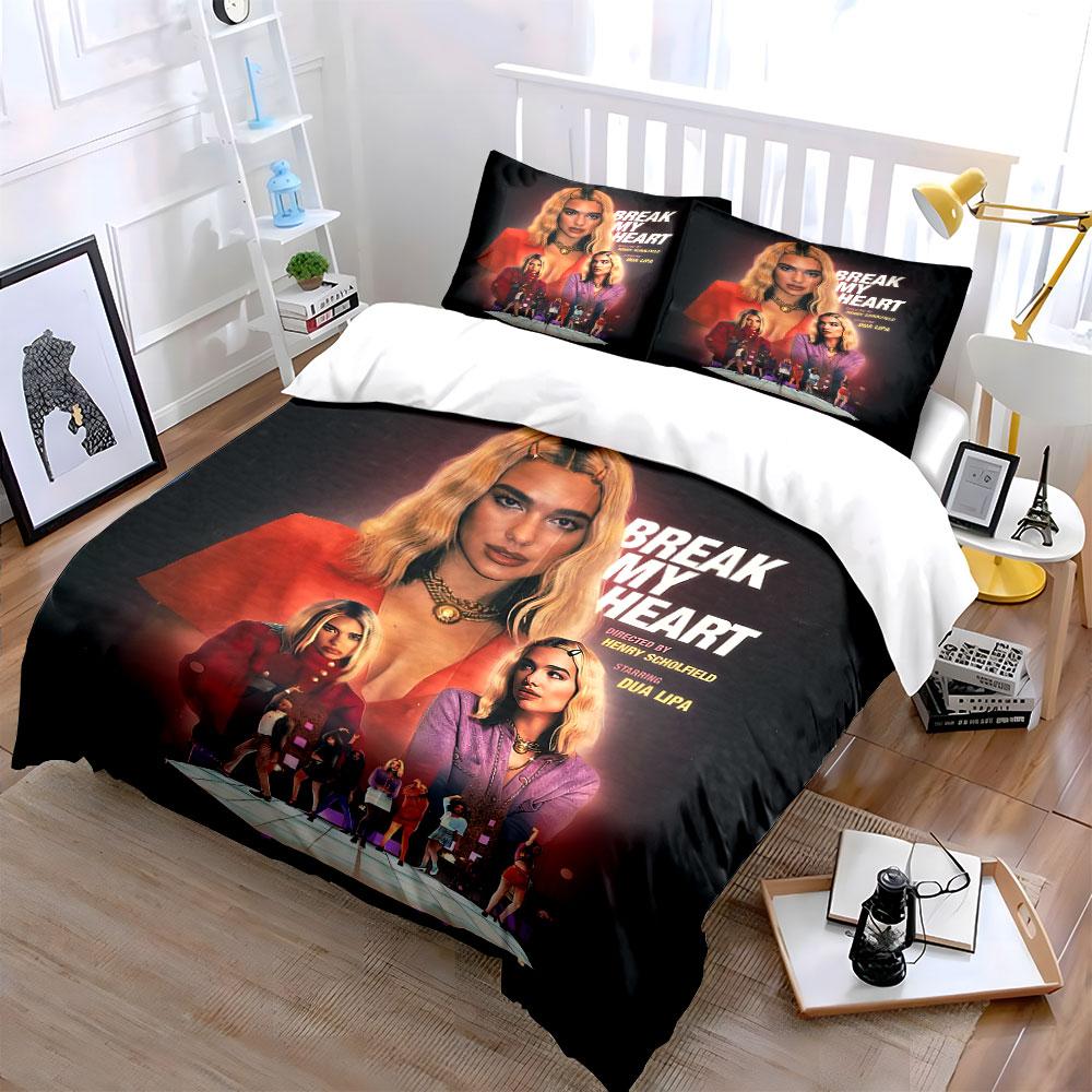 Break My Heart Poster Graphic Bedding Duvet Cover Set Duvet Cover Pillowcases (1*Duvet Cover 2*Pillowcases, without duvet insert)