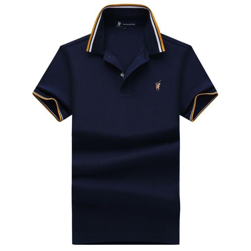 TrendHub Men's Polo Shirts Short Sleeve Business Casual Male T-shirts
