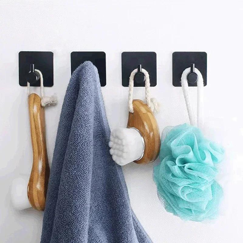 Крючки для настенного крепления, сантехника, фурнитура для ванной комнаты, крючки для халатов, алюминиевый многоцелевой органайзер для дома, держатель для полотенец и ключей