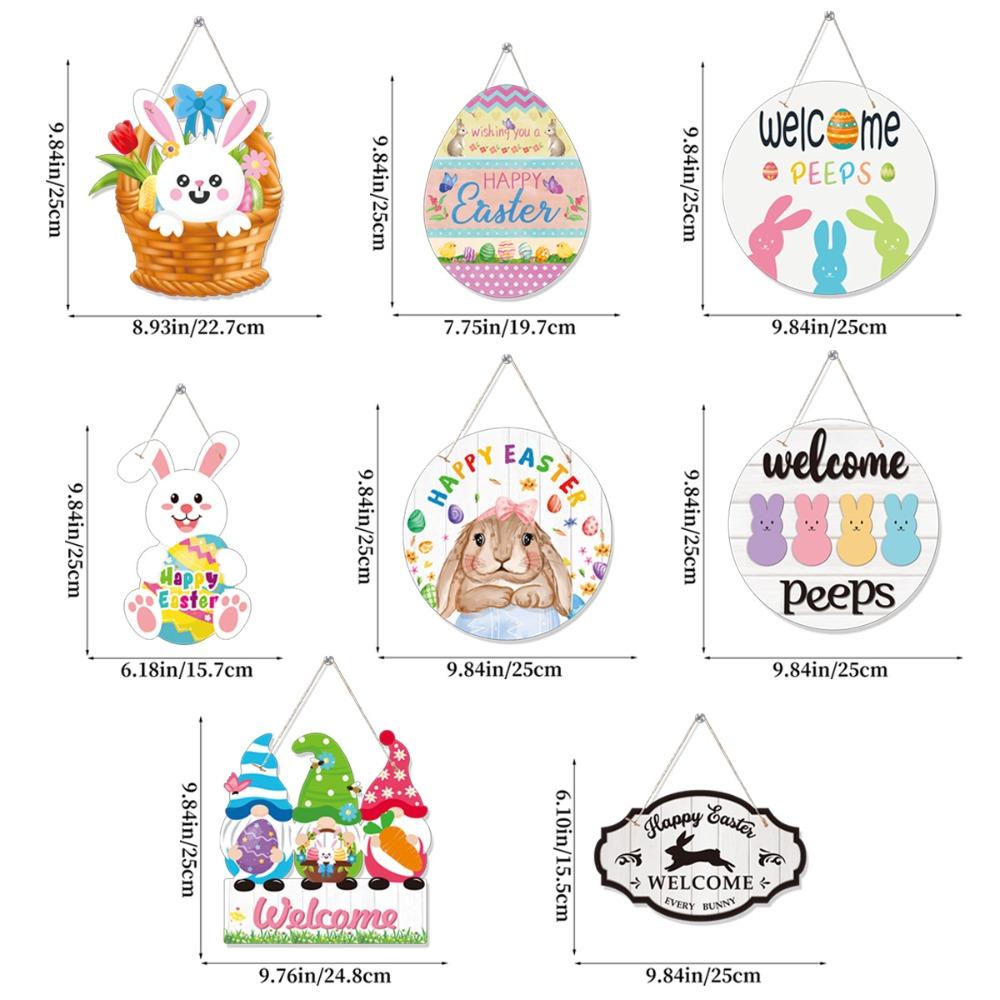 Pendant Welcome Door Sign Decorations Door Plaque Decoration Practical Hanging Easter Bunny Egg