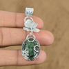 Easter Deal Sterling Silver Oval Natural Sakota Mines Emerld Mother New Pendant