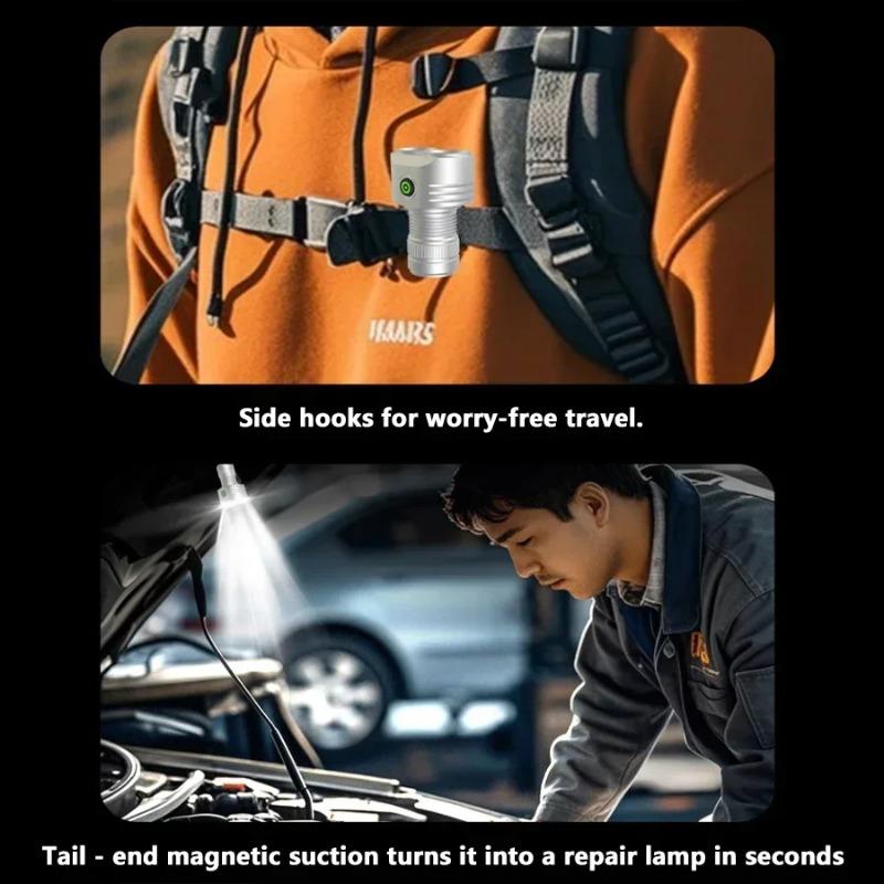 Мини-фонарик TYPE-C Перезаряжаемый Портативный Встроенный аккумулятор Маленький фонарь с 4 режимами освещения Кемпинг Аварийные фонарики