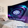 Custom Name Inter Milan Crest Printed Tapestry, for Bedroom,Livingroom, dormitory, Large Wall Decor, Fabric Decor Fan Birthday Gifts