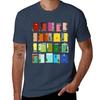 Mid Century Modern Rainbow Doors Tshirt Large Size Casual Tee Shirt