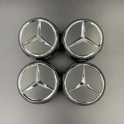 AABHZ1 4pcs 75mm Car Wheel Center Cover for Mercedes Benz Logo A45 CLA45 C63 GLA45 G63 Emblem Car Hub Caps Decoration A0004000900