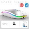 New Bluetooth Dual-mode Wireless Mouse Ultra-thin USB Fiber-optic Luminous Wireless Mouse 2.4G Receiving High-speed Computer Dedicated LM