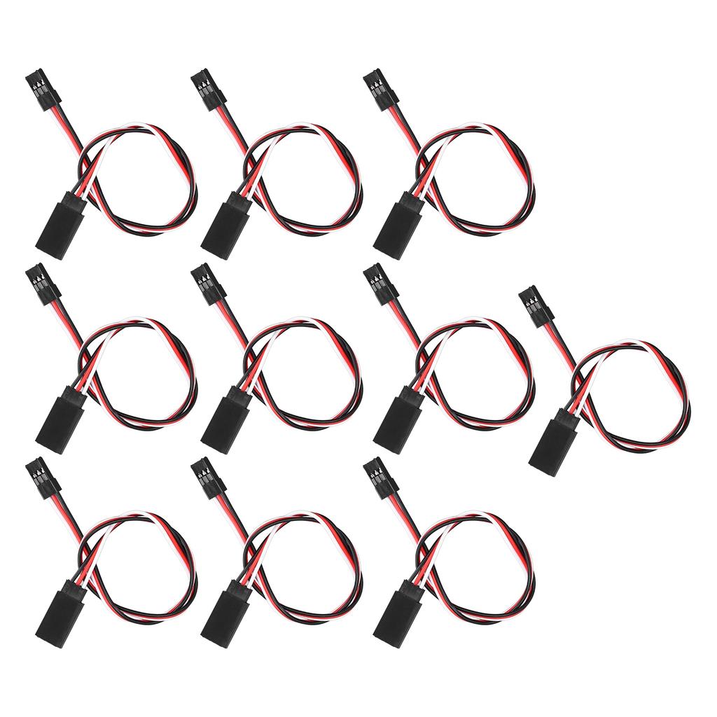 10PCS 3 Pin Servo Extension Cable Model Car Servo Driver Connection Line Brass Inner Core 500mm