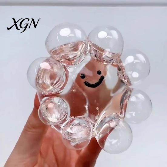 Adults Stress Relief Toy Transparent Slow Rising Decompression Bubble Robot Bunny Octopus Pinch Squeeze Soft TPR Ball Fidget Sensory