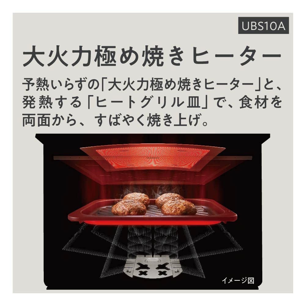 Panasonic Микроволновая печь Steam Bistro Top Model 30L 2 уровня 64 датчика скорости экономия времени готовка подключение к смартфону белый NE-UBS10A-W