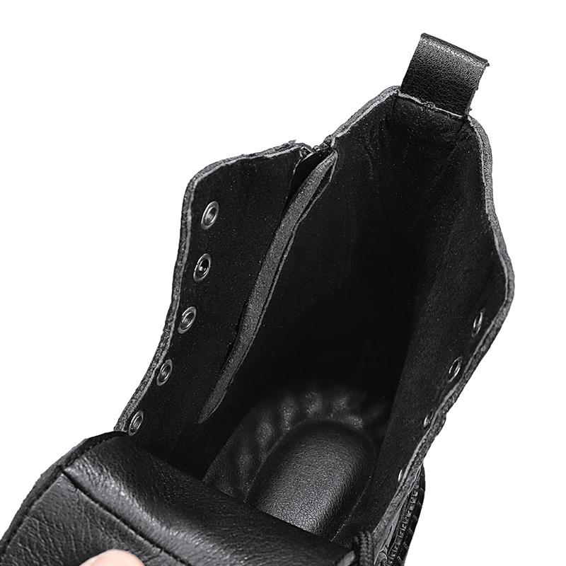 Мужские высокие кожаные ботинки на молнии Ботильоны для активного отдыха Мягкая обувь