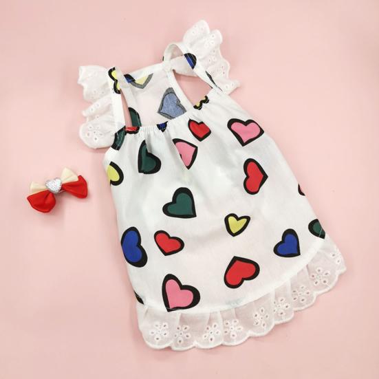 Платье для домашних животных, мягкое кружево, модный принт, удобная тонкая опора для фотографий, хлопковое платье для собак с головным убором, летняя поставка