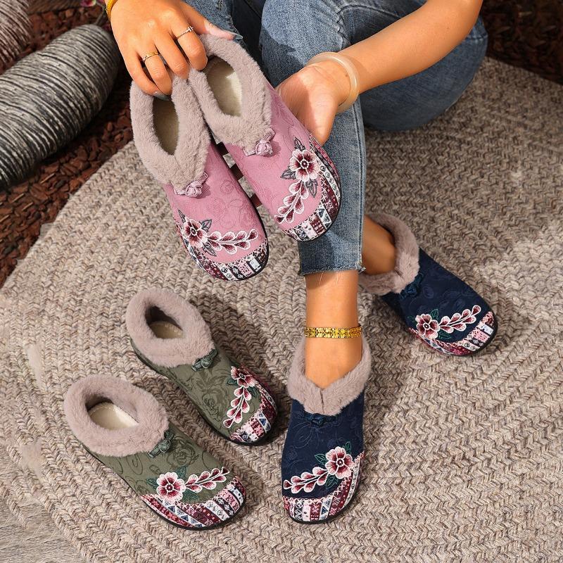 Old Beijing Cloth Shoes Cotton Shoes Embroidered Bag Heel Middle and Old Mao Mao Shoes Warm and Comfortable Soft-soled Mother Cotton Shoes