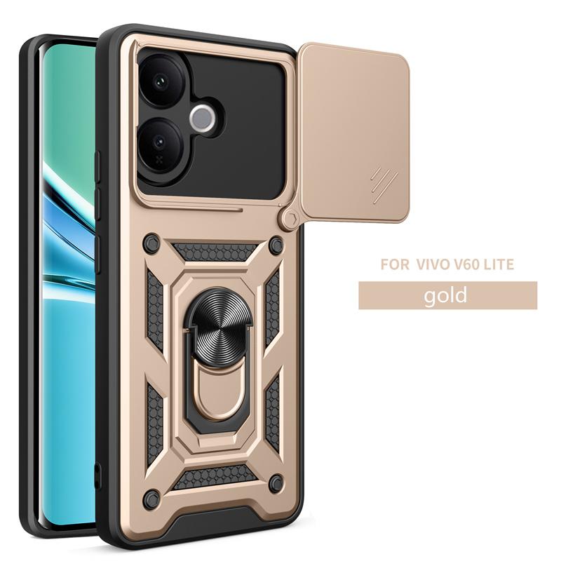 Для Vivo V60 Lite 5G Чехол-бампер со шторкой для защиты объектива камеры Для Vivo V40 V50 V60 Pro Lite 5G 4G Чехлы для телефонов Бронированный ударопрочный Coque