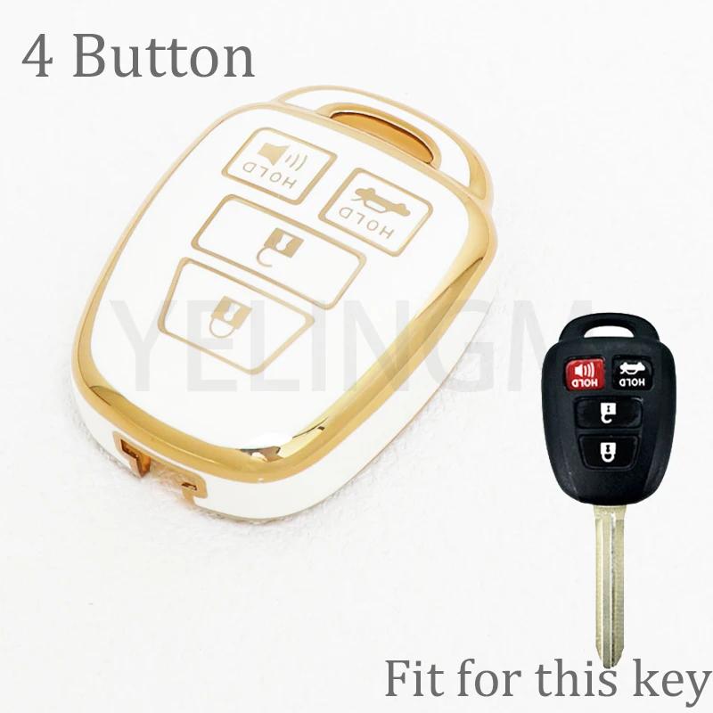 4 Кнопки Новый ТПУ Чехол Оболочка Для Ключа Автомобиля Для Toyota Prius Corolla Yaris Avensis Camry Rav4 2012 2013 2014