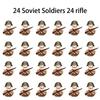 Набор строительных блоков "Солдаты Второй мировой войны": Коллекция Военных Фигурок, Оружия и Мешков с Песком