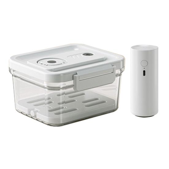 Электрический вакуумный контейнер для еды, герметичный ящик-хрустяшка с ручным насосом, пищевой контейнер без BPA для хранения в холодильнике, для фруктов, овощей и мяса