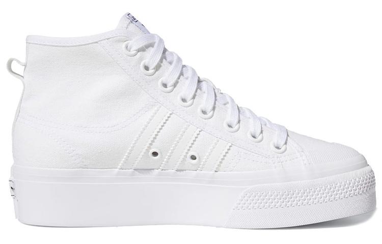 Nizza Wmns Adidas Originals Платформа Средние 'Triple White' Женские FY2782