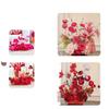 Pink Wedding Floral Art Double Happiness Ornament for Bedroom and Living Room Decor Set