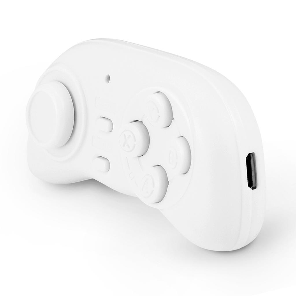 Portable Wireless Bluetooth Game Controller Mini Gamepad Joystick Handle Remote Shutter White