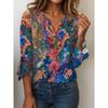 BITCED Женские модные повседневные блузки и рубашки с длинным рукавом и V-образным вырезом