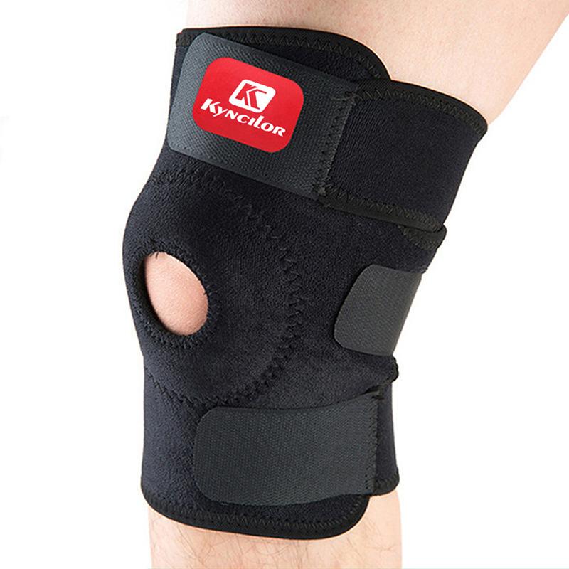 Knee Brace Open Patella Support Adjustable Elastic Sports Kneecap Protector