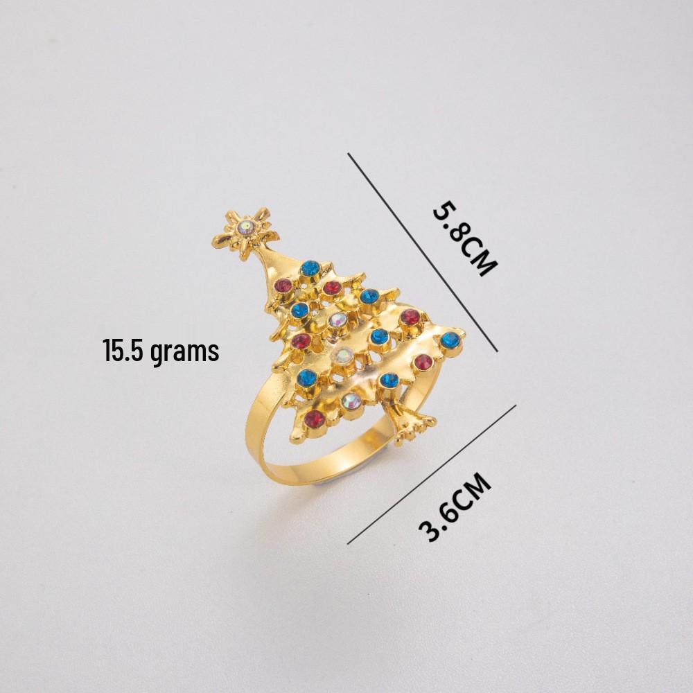 Cross-Border Christmas Napkin Rings: Tree, Reindeer, Wreath, Bells, Candy Cane, Snowflake Hotel Decorations
