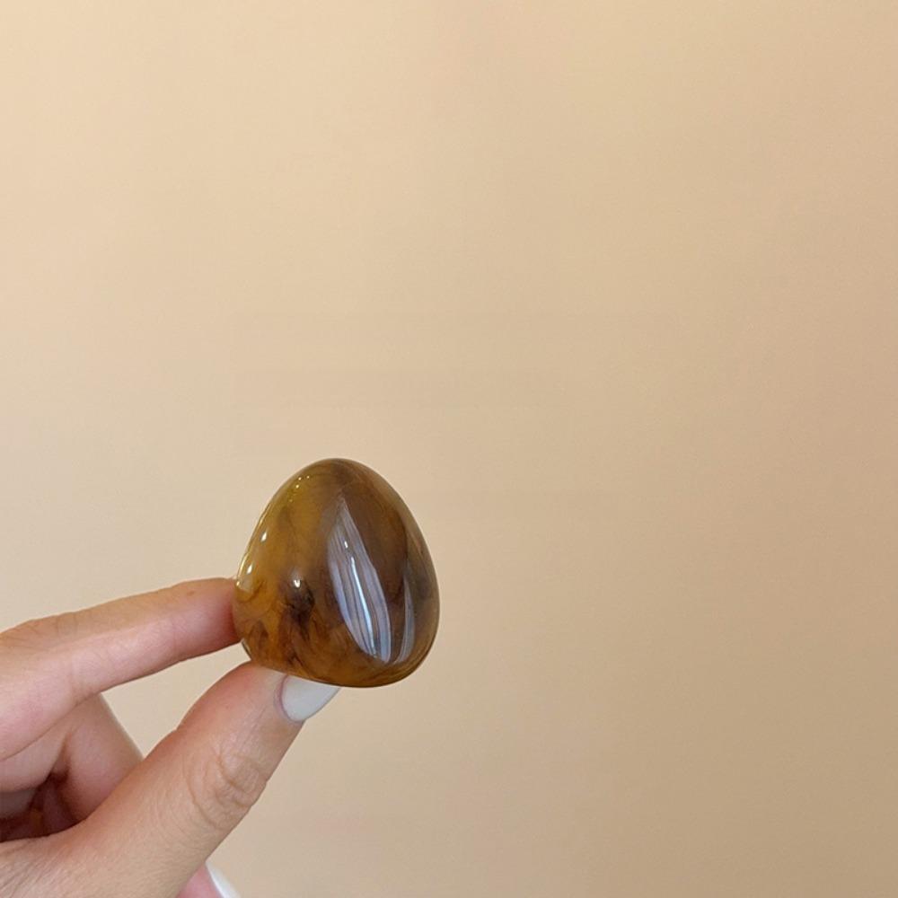 Кольцо из прозрачной смолы цвета Мелард, шарм, неровное кольцо, креативное акриловое геометрическое кольцо, для девушек