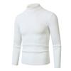 Men's Slim-fit Striped Semi-turtleneck Long-sleeved Sweater Business Casual Knitted Bottoming Shirt